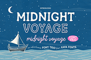 Midnight Voyage Font Trio, a Handwritten Font by Kaya Fonts (Thumbnail 1 of 29)