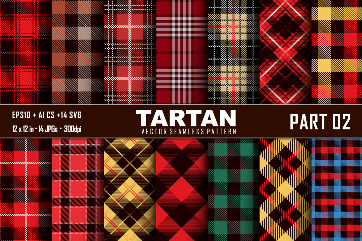 Seamless Tartan Pattern Part-02, a Pattern Graphic by Vectorchoice (Photo 1 of 7)