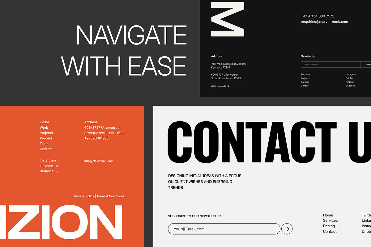 50 Footer Design, a Websites & App Template by Brickclay (Photo 4 of 8)