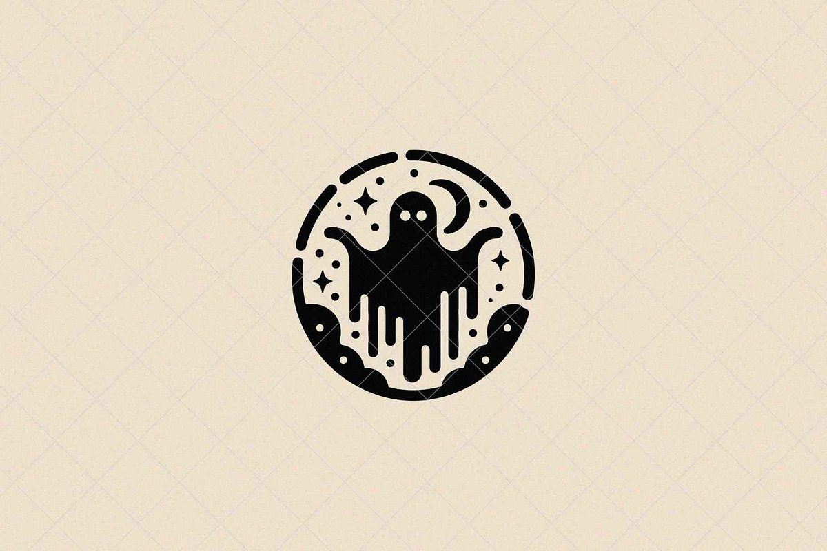 Spooky Ghost Emblem, a Seasonal Illustration by Vectorium Studio (Photo 1 of 3)