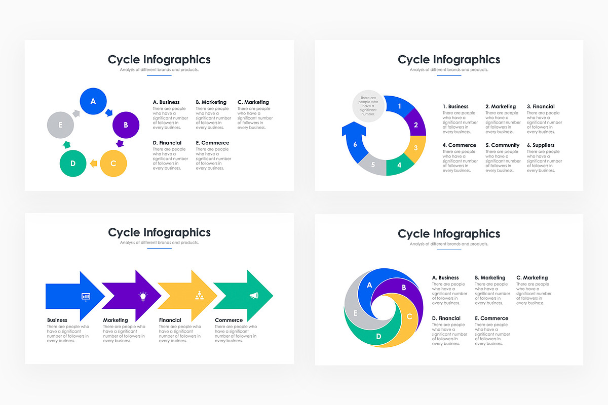 Cycle Infographics - PowerPoint, a Presentation Template by slidequest