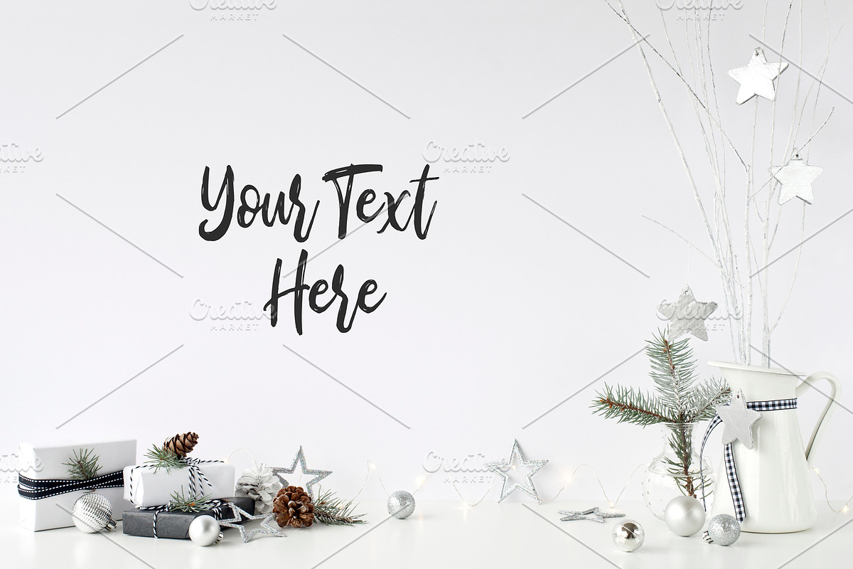 Christmas Scandinavian Mockup Bundle, a Print Template by Yuri-U (Photo 7 of 32)