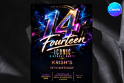 14th Birthday Invitation Template, an Invitation Template by InvitingStorys (Thumbnail 4 of 11)