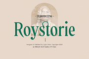 Roystorie Serif Family - 9 Fonts, a Serif Font by Typia Nesia (Thumbnail 1 of 12)