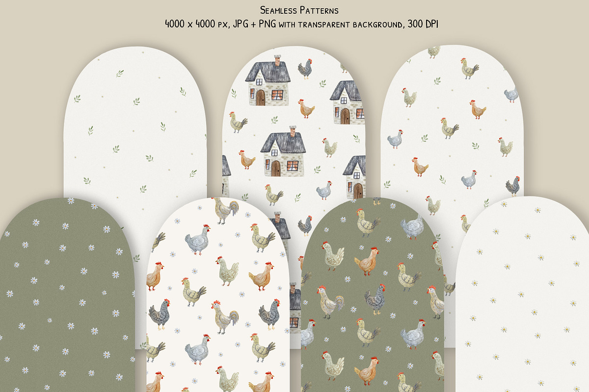 Country Cottage Charm Watercolor, a Decorative Illustration by Anna Druzhkova (Photo 12 of 32)