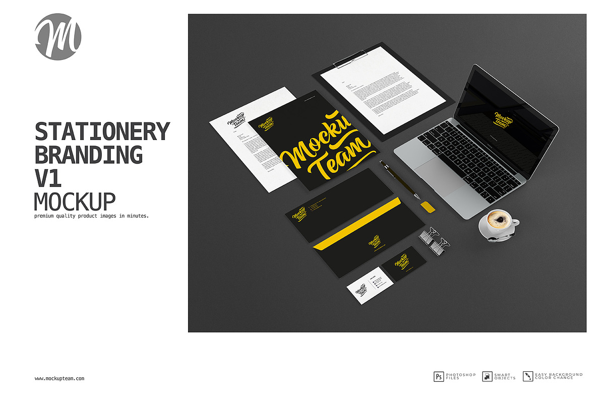 Stationery Branding Mockup Template, a Print Template by mockupteam1 (Photo 1 of 2)