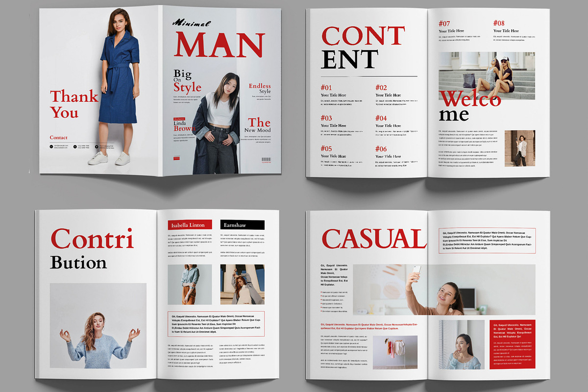Minimal Magazine Template, a Magazine Template by MightyDesign (Photo 2 of 6)