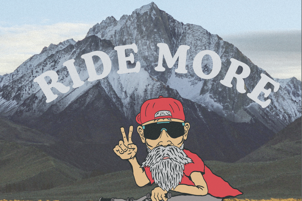 Groovy Bearded Mountain Biker vector, a Person Illustration by Fresh Wave Design (Photo 6 of 8)