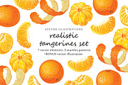 Vector set with realistic tangerine, a Food Illustration by natamastery (Thumbnail 1 of 5)