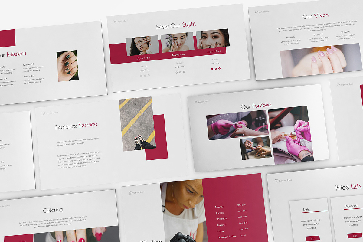 Nail Salon Powerpoint Template, a Presentation Template by Formatika Studio