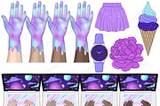 Galaxy Clipart, an Object Illustration by GlamArtZhanna (Thumbnail 5 of 8)