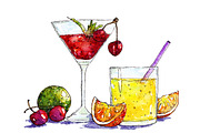 Summer Retro Party Clip Art, an Education Illustration by Watercolor_Vector Graphic (Thumbnail 7 of 14)
