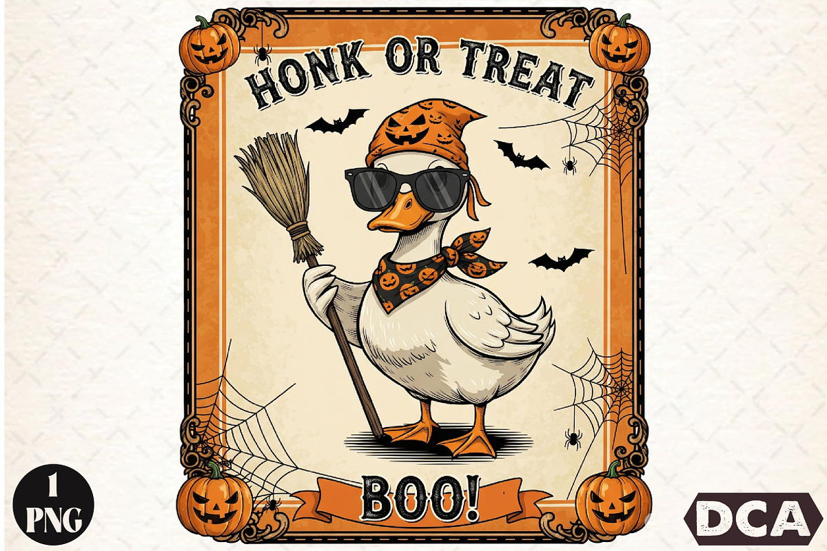Girly Goose Png,Honk or Treat Png, an Illustration by DreamCafeArt (Photo 1 of 7)