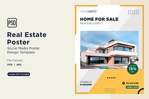 Real Estate Social Media Poster 05, a Presentation Template by shahsoft