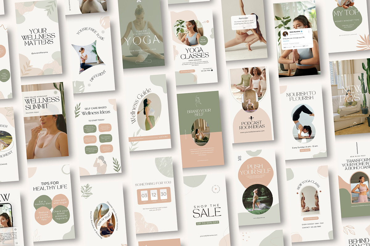 Wellness Coach Instagram Templates, a Social Media Template by nwdigitalstore (Photo 9 of 10)