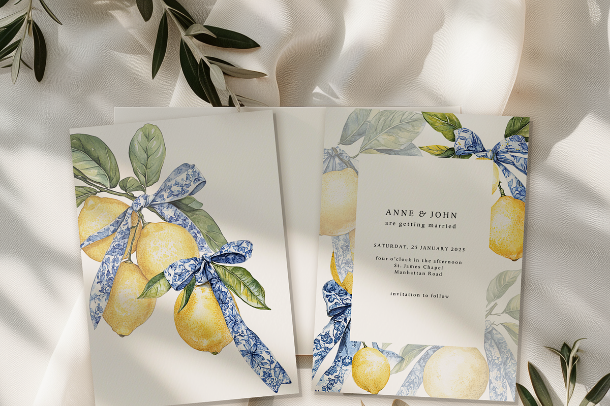 Sicilian Lemons & Ribbons, a Decorative Illustration by ThaismotaCreativeCo (Photo 6 of 9)