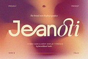 Jeanoti, a Sans Serif Font by Burntilldead (Thumbnail 1 of 12)