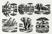 Savannah Scene Wildlife Graphics, an Animal Illustration by DENIDigitalArtSudio (Thumbnail 2 of 8)