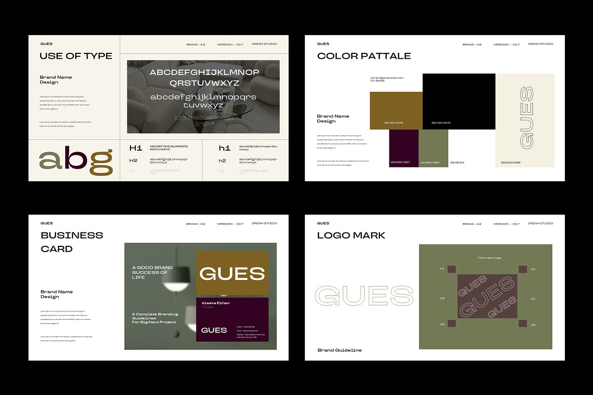 GUES Brand Guidelines Presentation T, a Presentation Template by Slide-Agency (Photo 11 of 15)