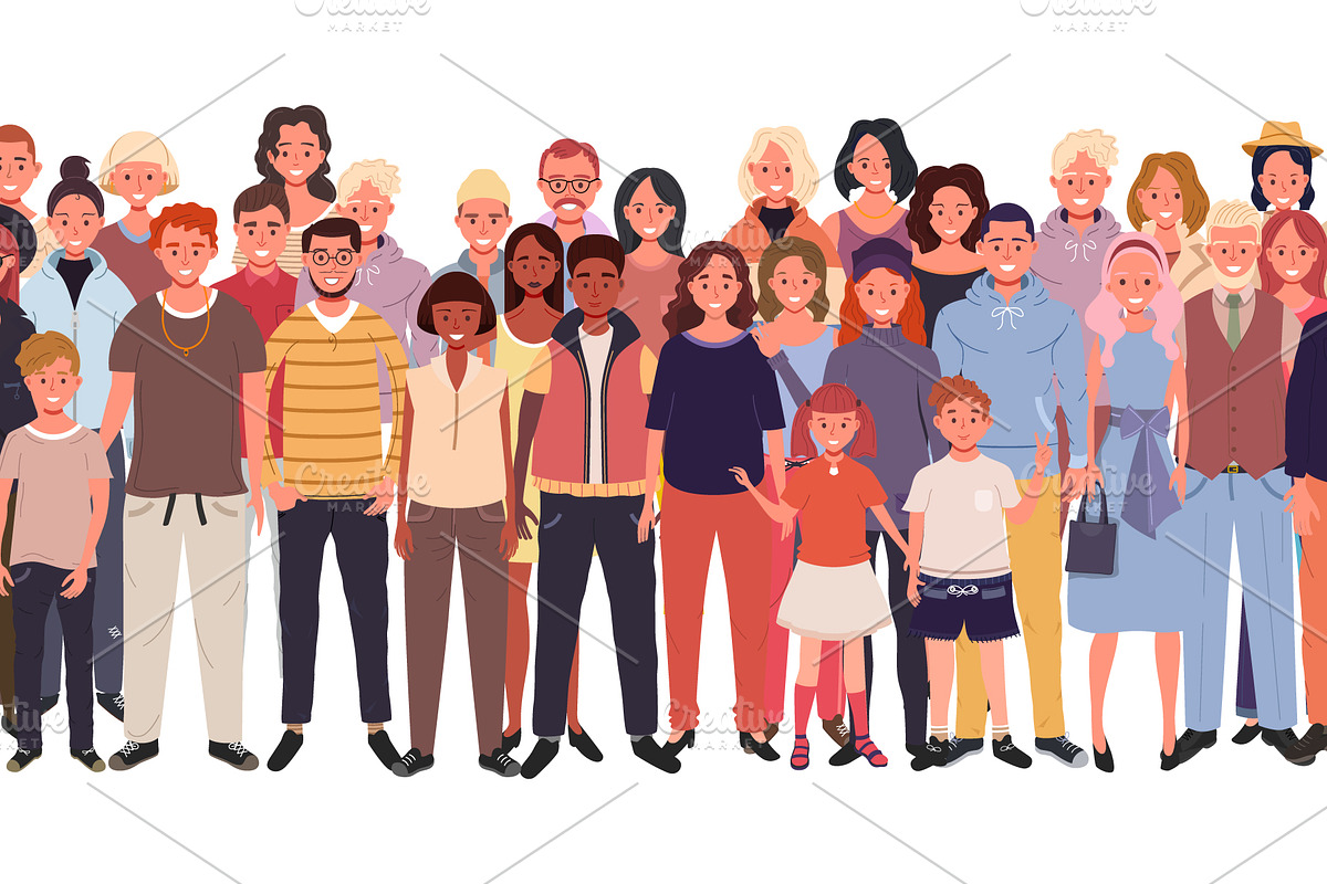 Group of diverse people, a Person Illustration by Yayasya (Photo 2 of 3)