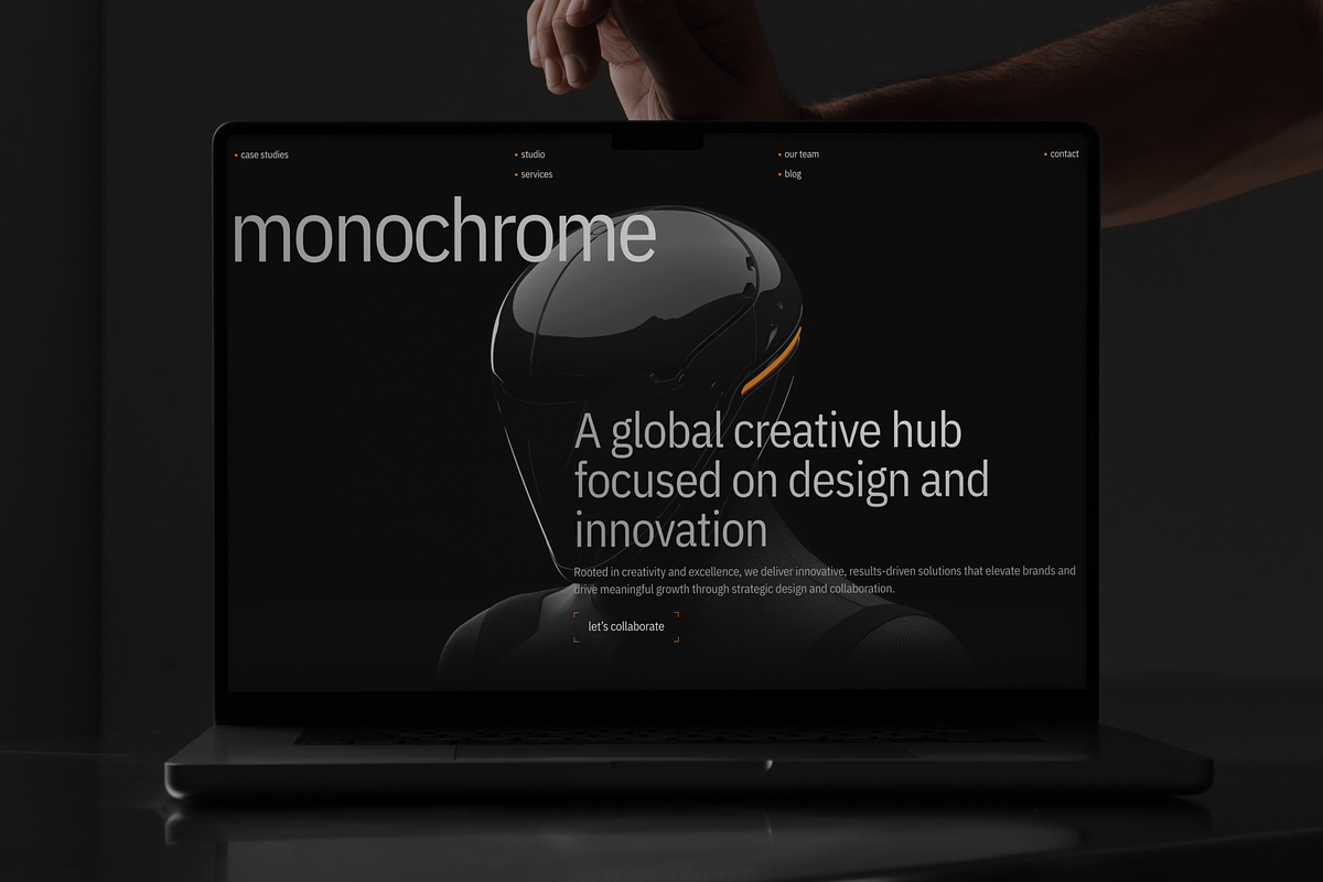 Monochrome — Studio Template, a Landing Page Template by Pixsellz (Photo 1 of 4)