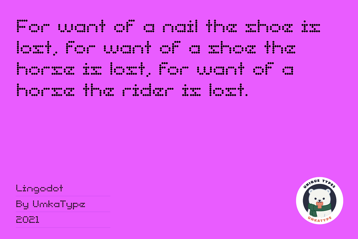 Lingodot Creative Display Font, a Symbol Font by alpercakici (Photo 8 of 11)