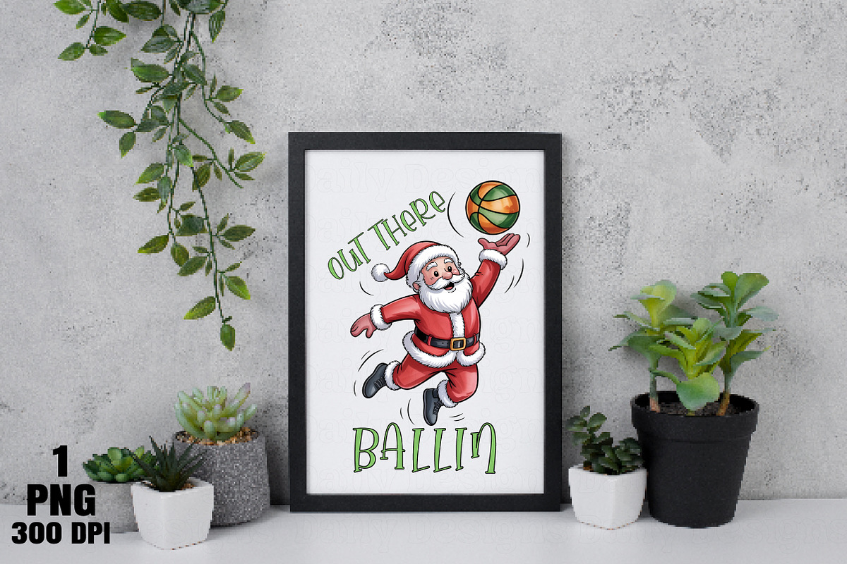 Basketball Santa PNG, an Illustration by Daily.Designs (Photo 5 of 5)