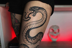 Procreate Snake Stencil Tattoo