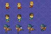 64x64 Urban Fight gamepack, an Illustration by Fassous game assets (Thumbnail 3 of 3)