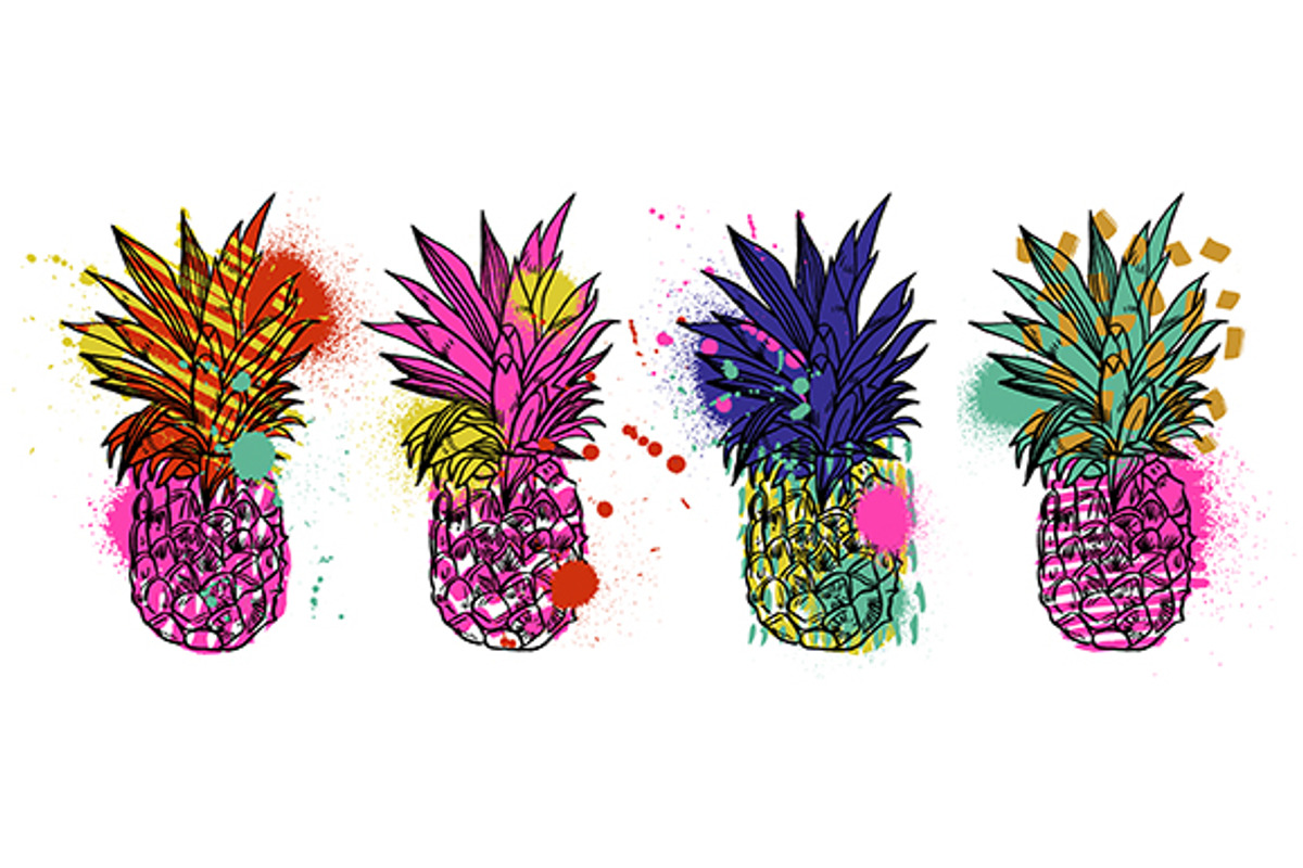 PINEAPPLE SET, a Decorative Illustration by Tanya Akhmett (Photo 3 of 9)
