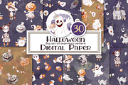 Halloween seamless patterns, a Pattern Graphic by Yuliya Art (Thumbnail 1 of 10)