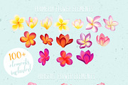 Tropical Watercolor Flowers Bundle, an Illustration by Watercolor Nomads (Thumbnail 5 of 13)