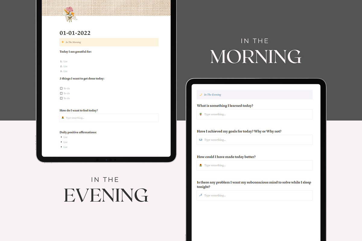 Journal Template for Notion, a Templates & Theme by AestheticOrganizer (Photo 5 of 9)