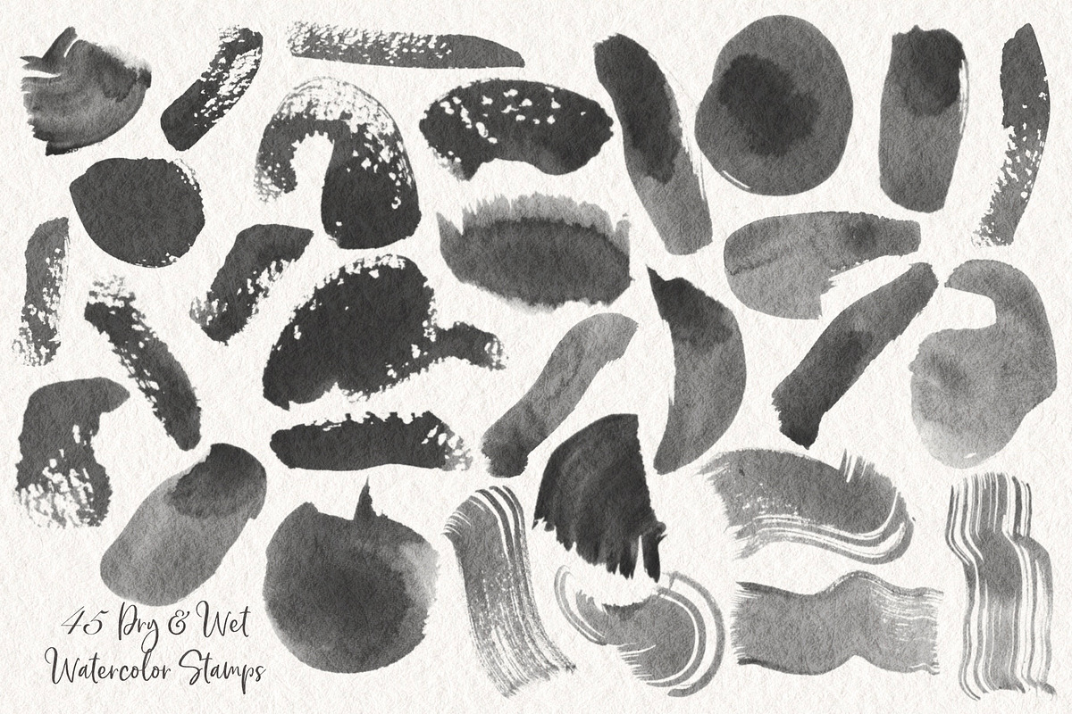 92 Watercolor Stamps for Procreate, a Brush Add-On by StDamos (Photo 4 of 7)