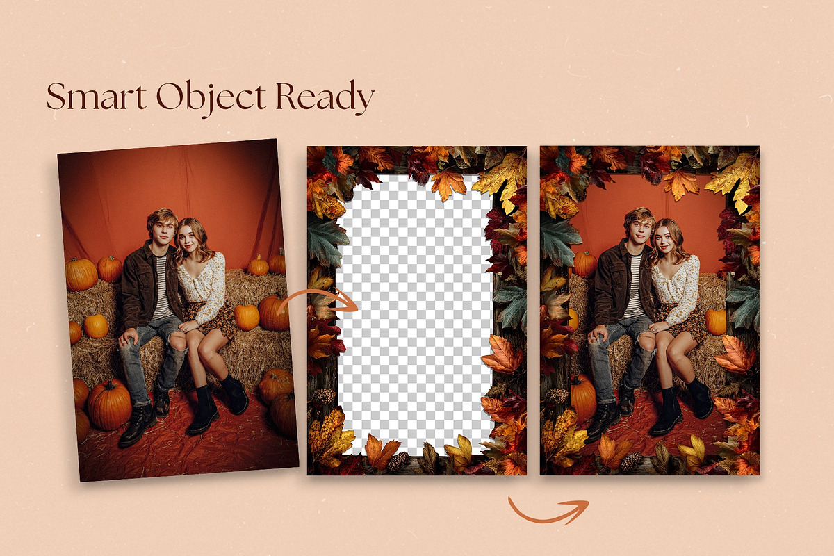 Fall / Autumn Photo Frame Template, a Layer Style Add-On by DesignerCandies