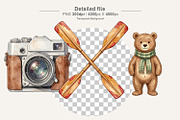 Vintage Summer Camp Sublimation, a Decorative Illustration by Artnoy (Thumbnail 3 of 18)