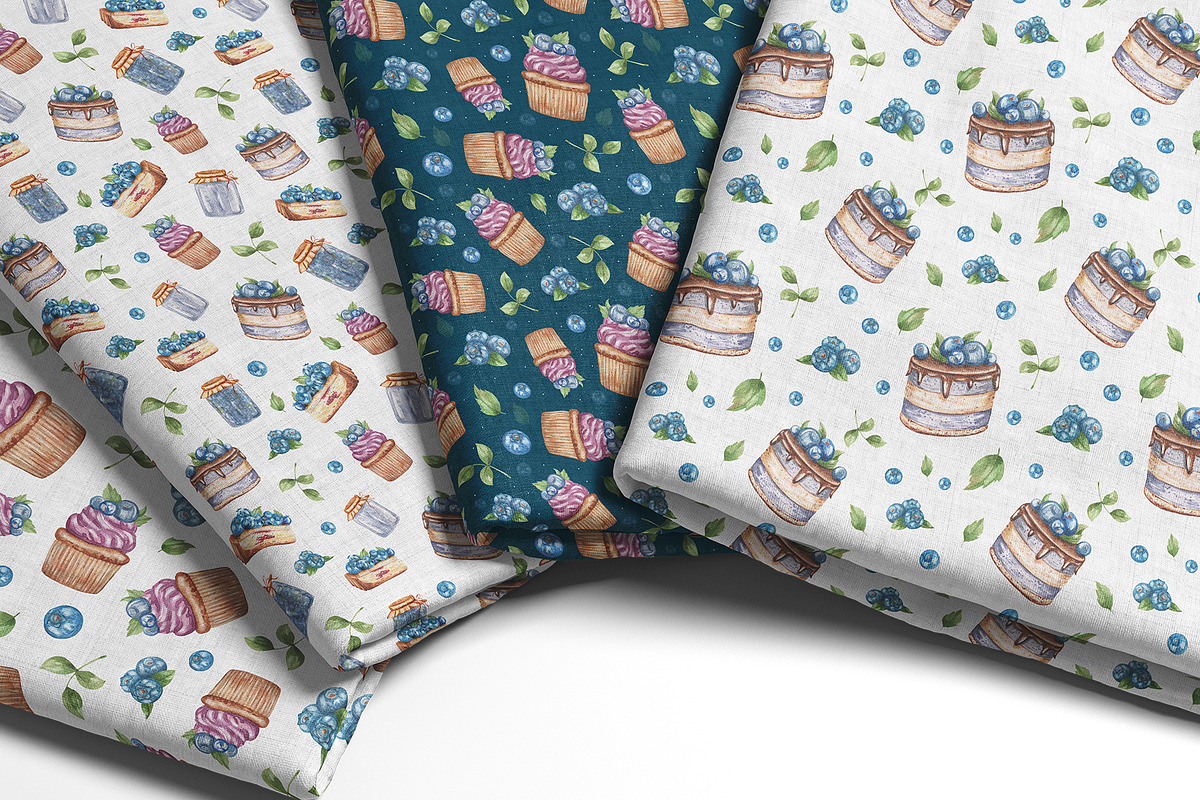 Blueberry watercolor collection, an Object Illustration by Pattern + watercolor (Photo 2 of 10)