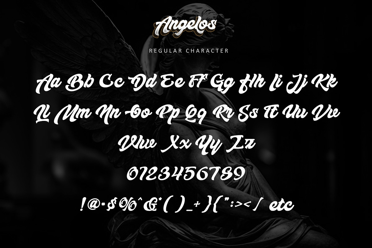 Angelos, a Script Font by Letterara (Photo 12 of 15)