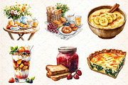 Watercolor Breakfast Clipart Png, an Illustration by DreamCafeArt (Thumbnail 4 of 7)