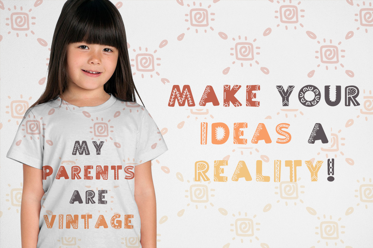 Ethnic love font BUNDLE+ 40 ELEMENTS preview 4