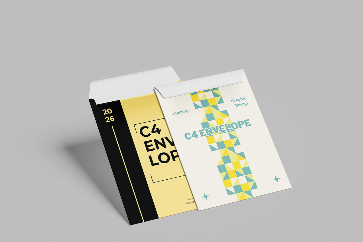 c4 Envelope mockup, an Invitation Template by kebunmockup (Photo 3 of 5)