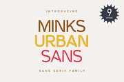 Minks Urban Sans Serif Family Font, a Sans Serif Font by UICreative (Thumbnail 1 of 13)