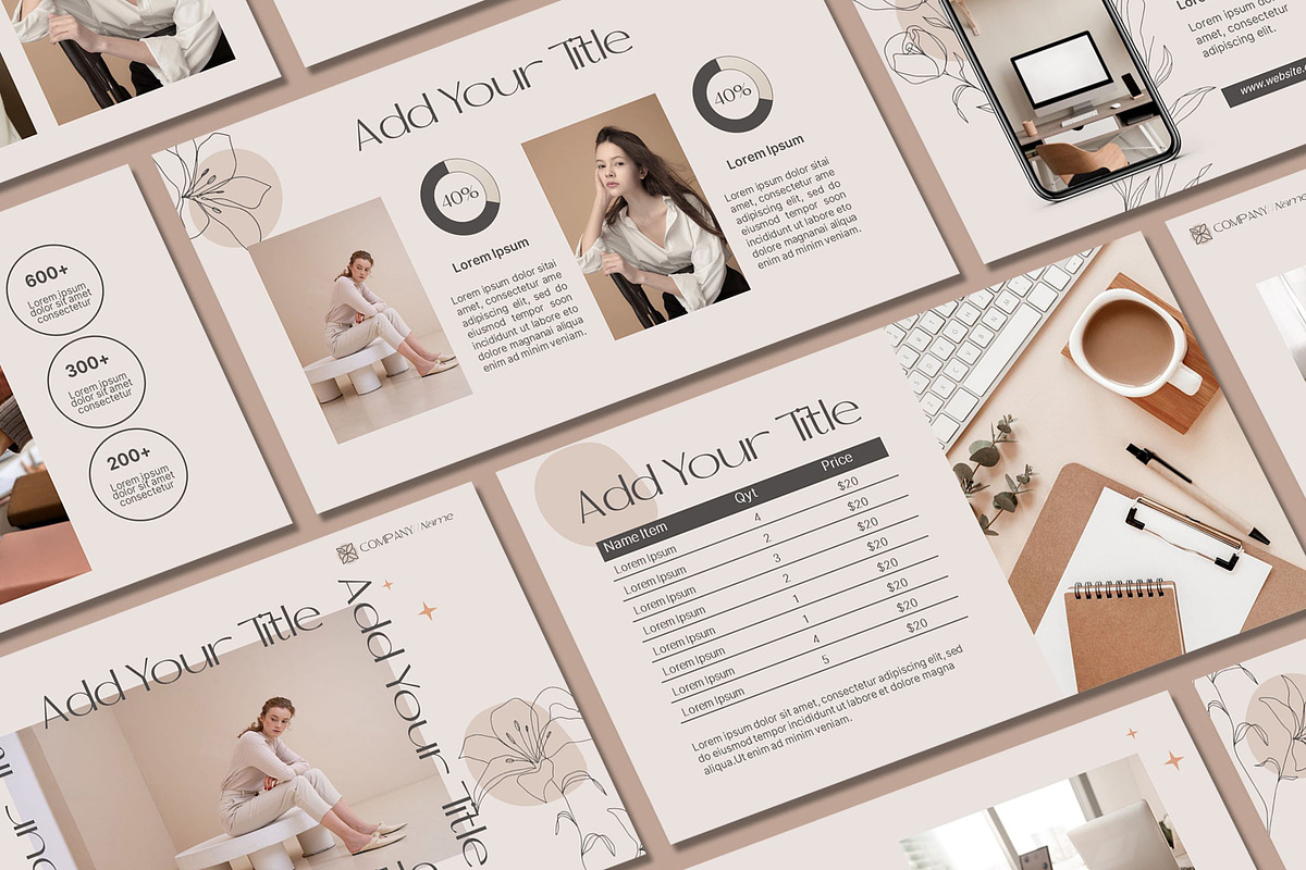 Minimal Powerpoint Template, a Presentation Template by SKY CREATION (Photo 1 of 6)
