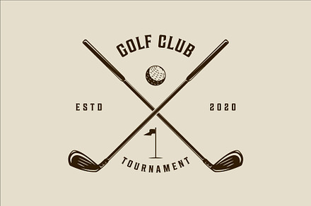 golf club logo vintage vector, a Branding & Logo Template by zyxroun shop