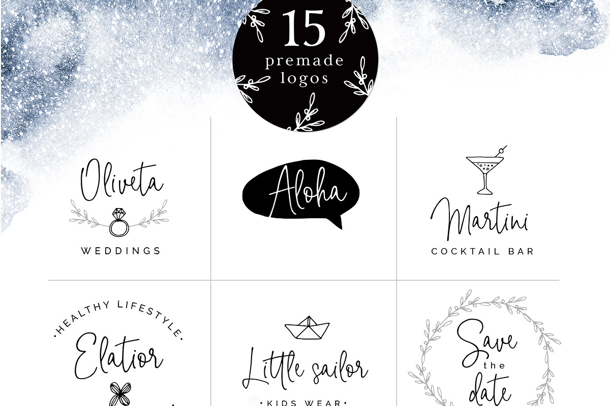 Bright Side script font & logos preview 3