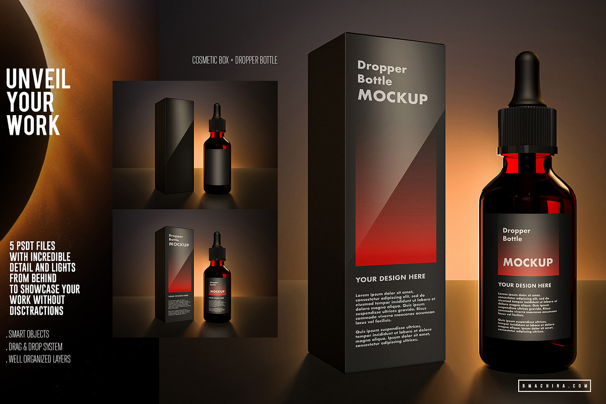 Eclipse - Packaging Mockup Set Vol.2, a Packaging Mockup by BMACHINA Labs. (Photo 1 of 8)