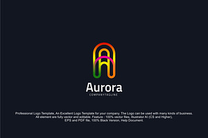 Letter A - Aurora Multiply Color