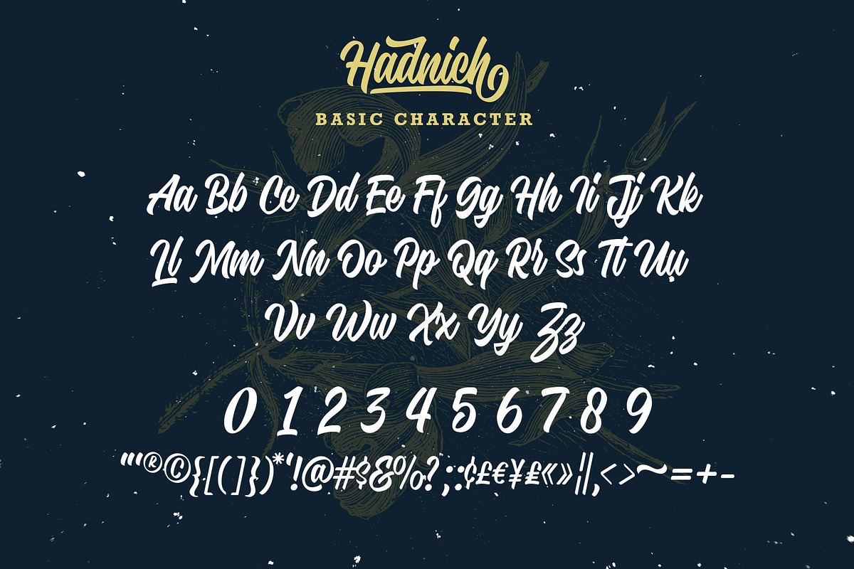 Hadnich - Modern Script, a Script Font by Arterfak Project (Photo 15 of 16)