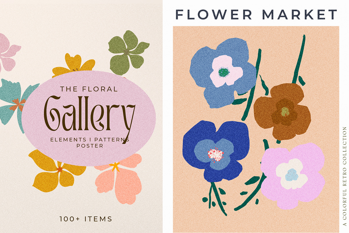 Modern Floral Poster Big Collection, a Texture Illustration by Laras Wonderland (Photo 10 of 27)