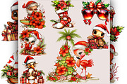 Summer Christmas Clipart Bundle., a Seasonal Illustration by SVGArt (Thumbnail 3 of 5)